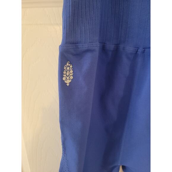 Free People FP Movement Good Karma Jumpsuit SZ M/L One Piece In Electric Cobalt - Picture 8 of 12